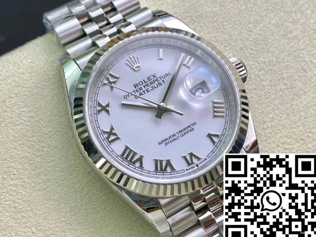 EW White Datejust Factory M126234-0025 Rolex Dial 0324